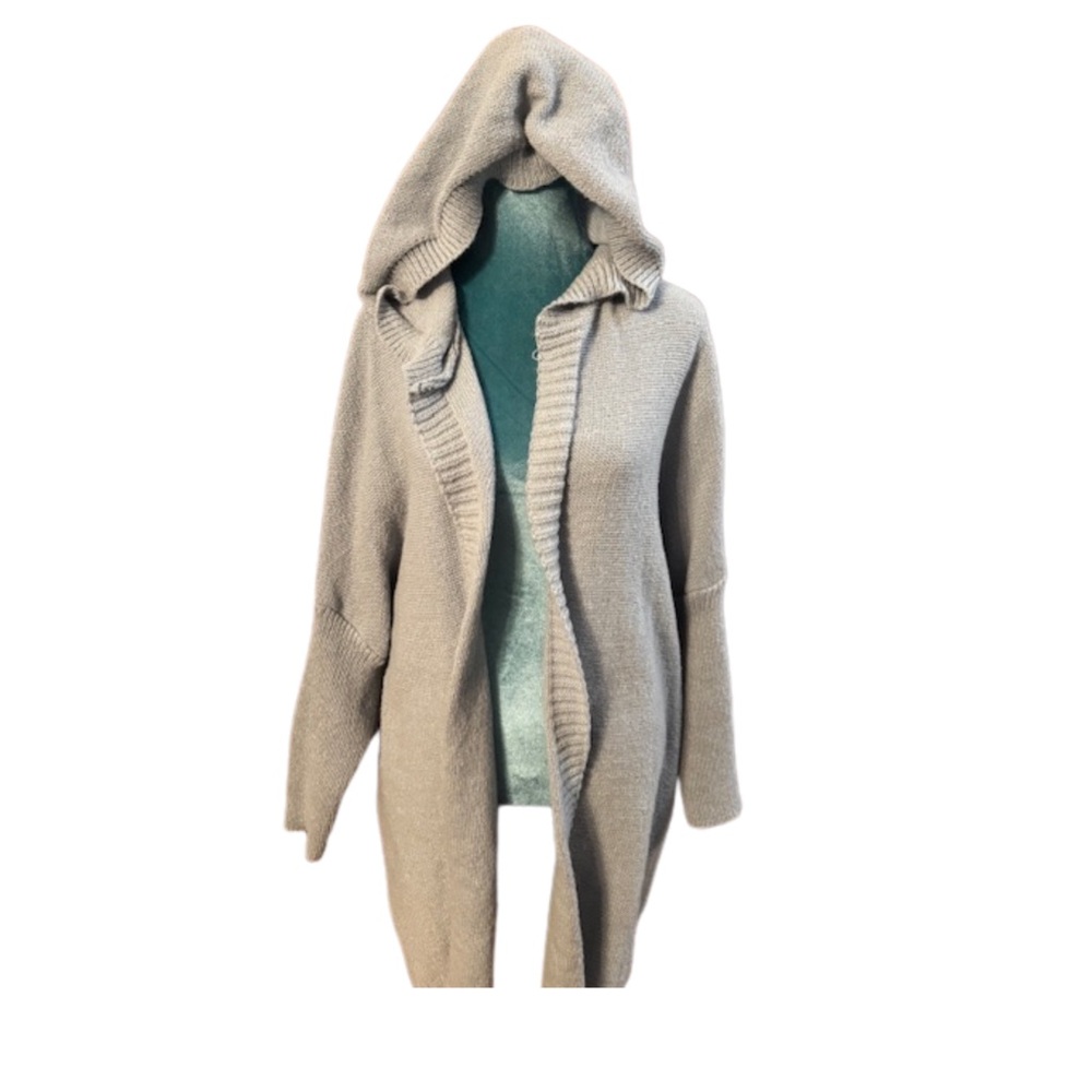 Grey hooded sweater jacket - Picture 2 of 2